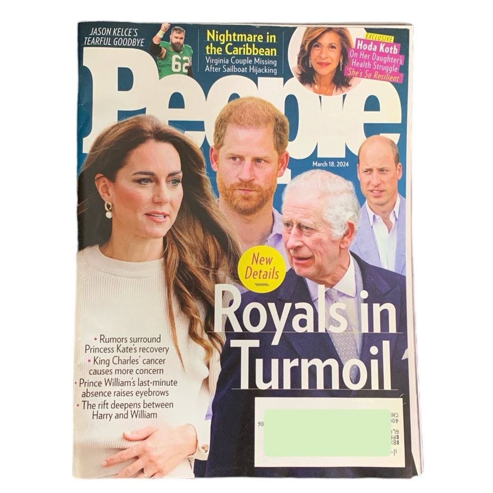 People Magazine March 18 2024 Turmoil Princess Kate King Charles Jason Kelce